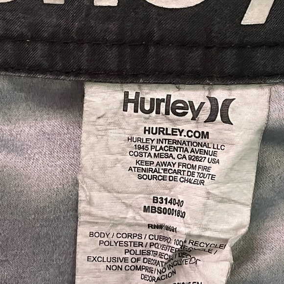 Hurley Gray Shorts Sz 36 - Picture 8 of 8